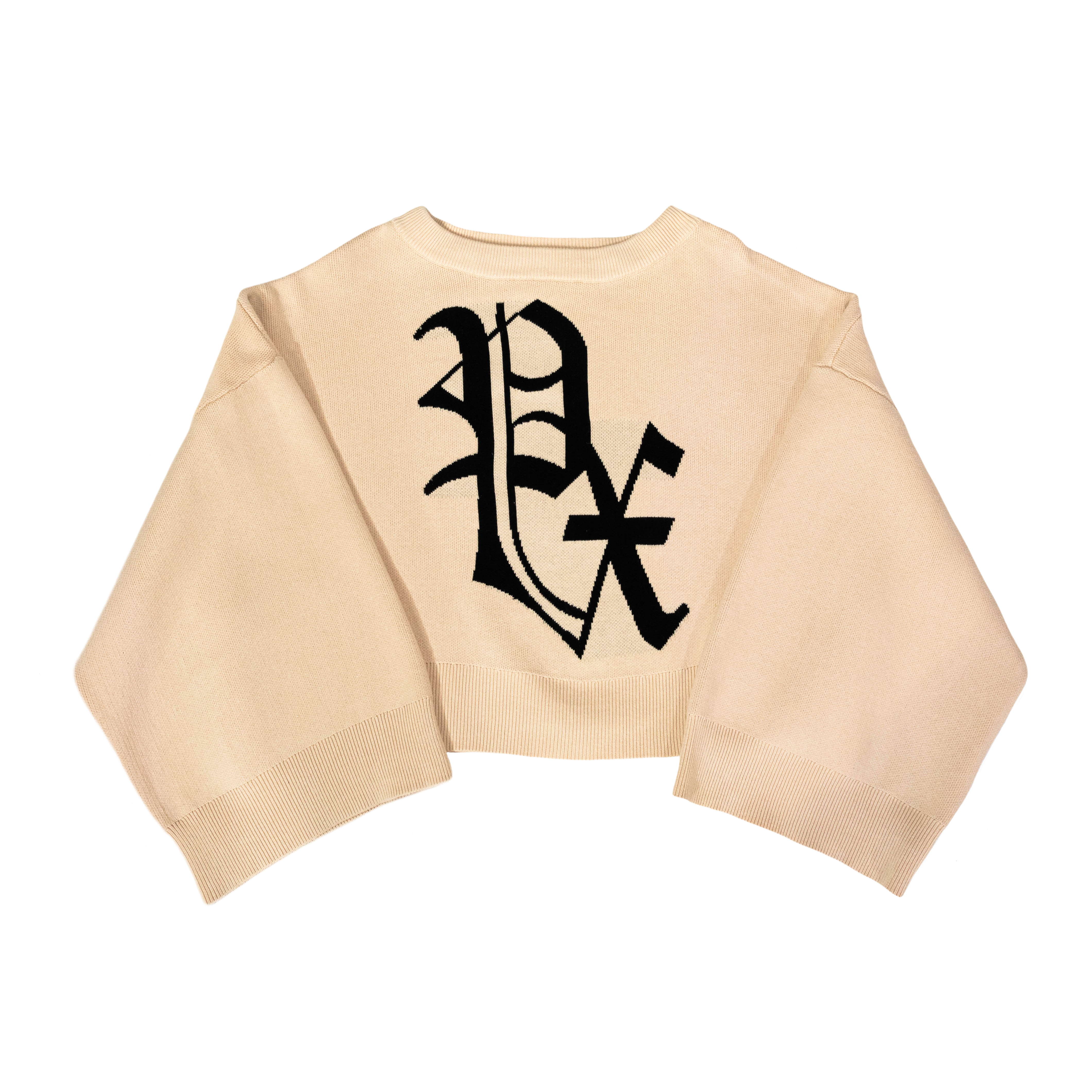 "IVORY PX BOX CROP KNIT"